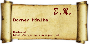 Dorner Mónika névjegykártya